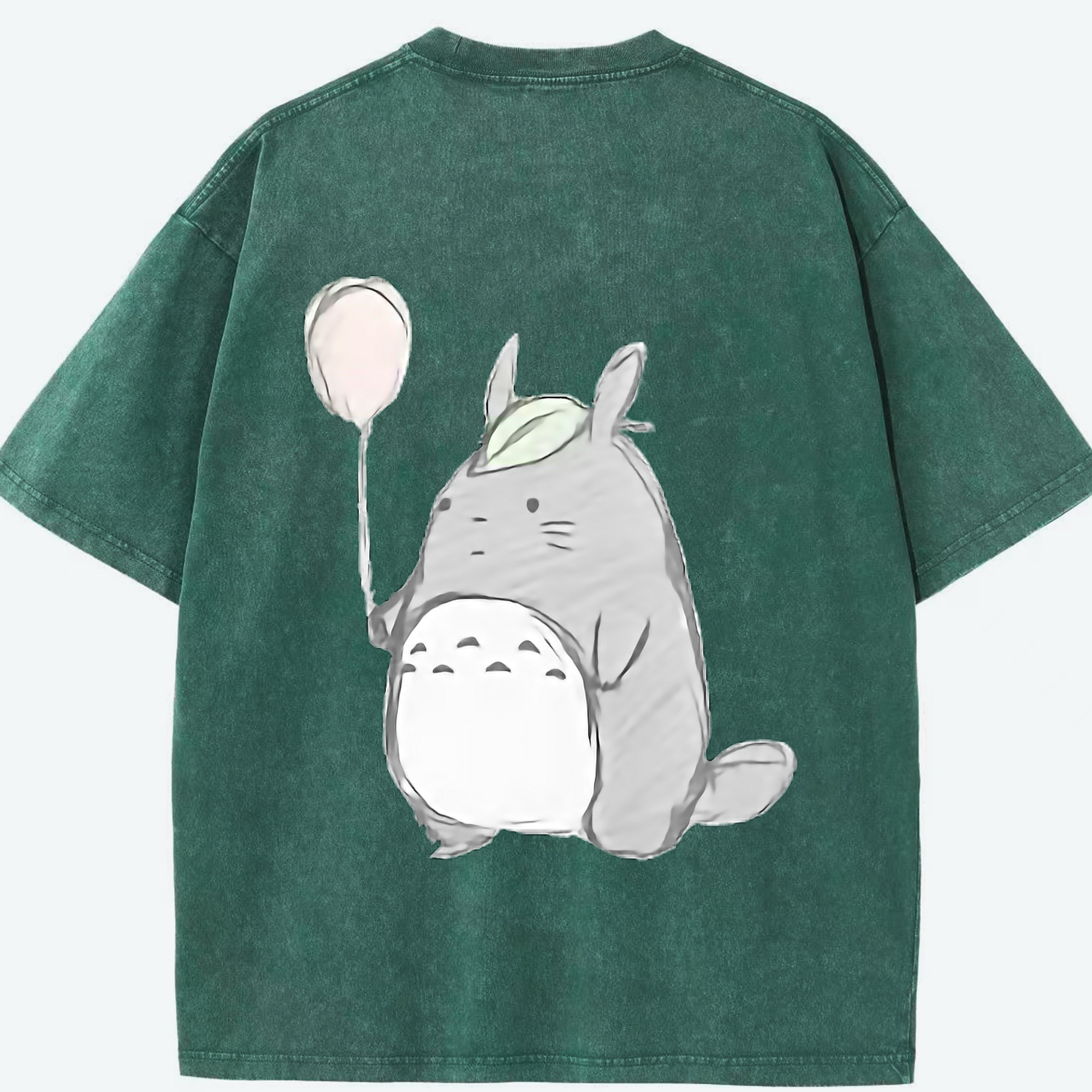 （画像用） となりのトトロ 草壁メイ 草壁サツキ My Neighbor Totoro Satsuki Kusakabe Mei Kusakabe 綿100% ヴィンテージ風 半袖Tシャツ（背面プリント）